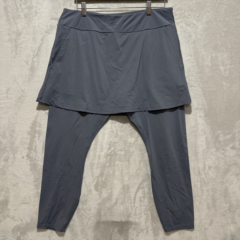 Renwick Skort Leggings Womens XL Gray Golf Tennis Pickleball Athleisure Modest